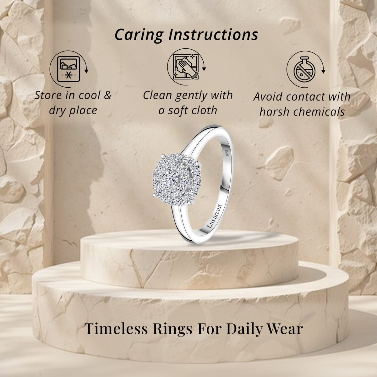 Luxuriant Lab Grown Diamond SI 0.35 ctw Ring in Rhodium Over Sterling Silver (Size 6.0) image number 6