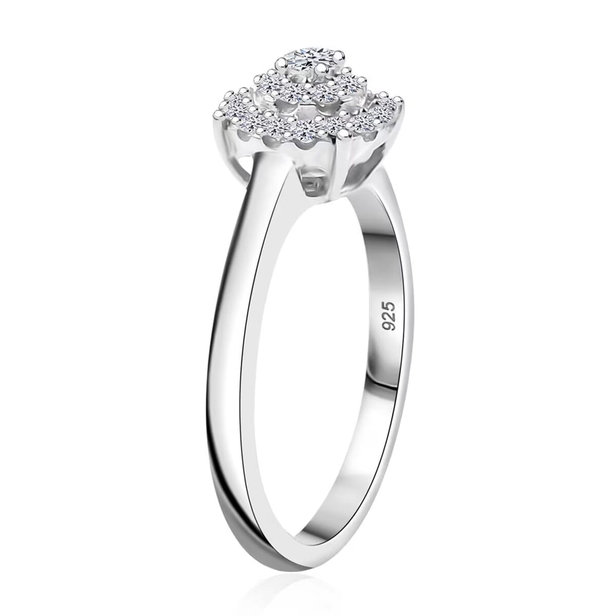 Luxuriant Lab Grown Diamond SI 0.35 ctw Ring in Rhodium Over Sterling Silver (Size 6.0) image number 8