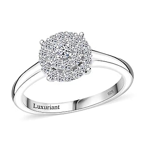Luxuriant Lab Grown Diamond SI 0.35 ctw Ring in Rhodium Over Sterling Silver (Size 7.0)