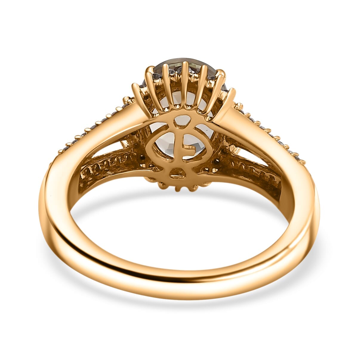 Luxoro 14K Yellow Gold AAA Turkizite, Nature Champagne and White Diamond (I2) Ring (Size 10.5) 2.40 ctw image number 4