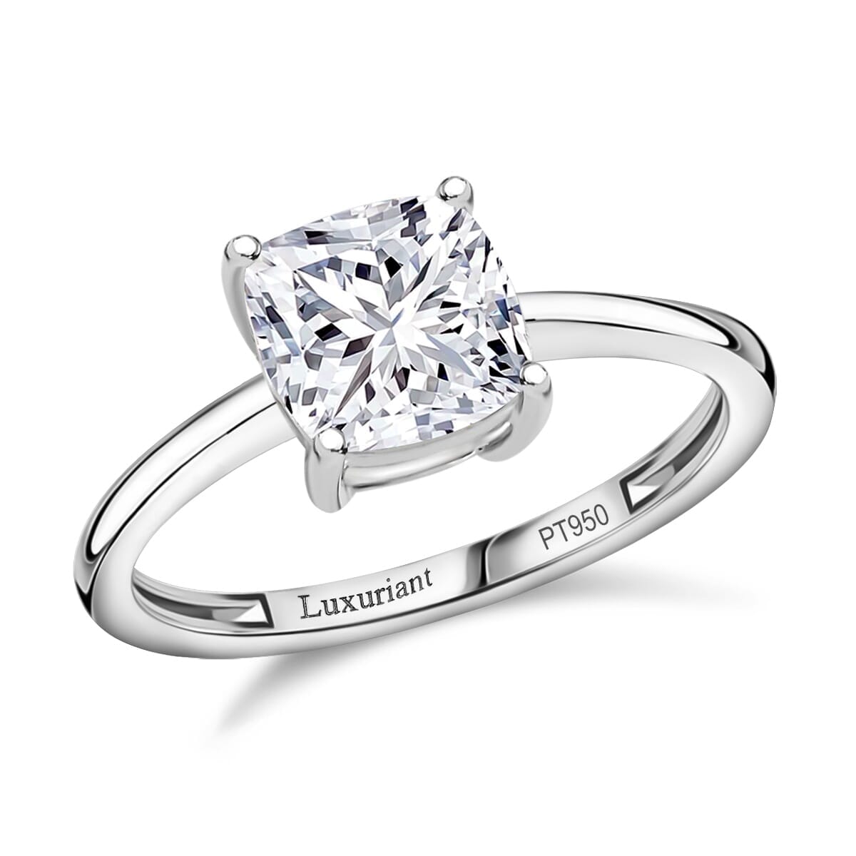 SGL Certified 950 Platinum Luxuriant Lab Grown Diamond (G-H, VS) Solitaire Ring (Size 10.0) 2.00 ctw image number 0