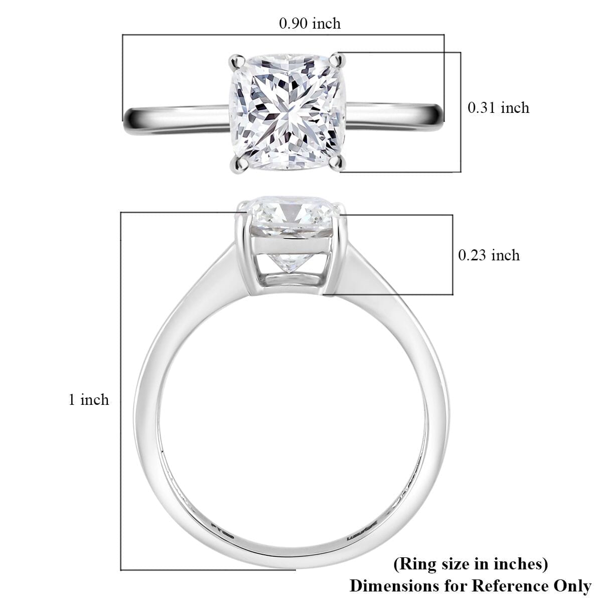 SGL Certified 950 Platinum Luxuriant Lab Grown Diamond (G-H, VS) Solitaire Ring (Size 10.0) 2.00 ctw image number 4