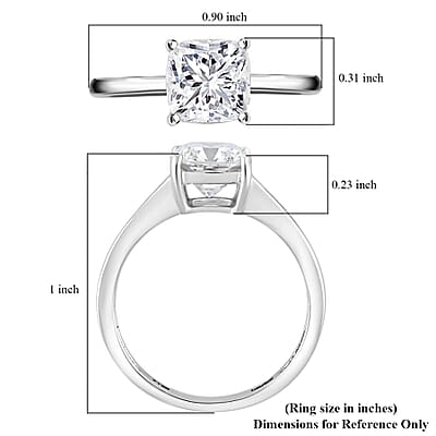 SGL Certified Luxuriant Lab Grown Diamond G-H VS 2.00 ctw Solitaire Ring in 950 Platinum (Size 8.5)