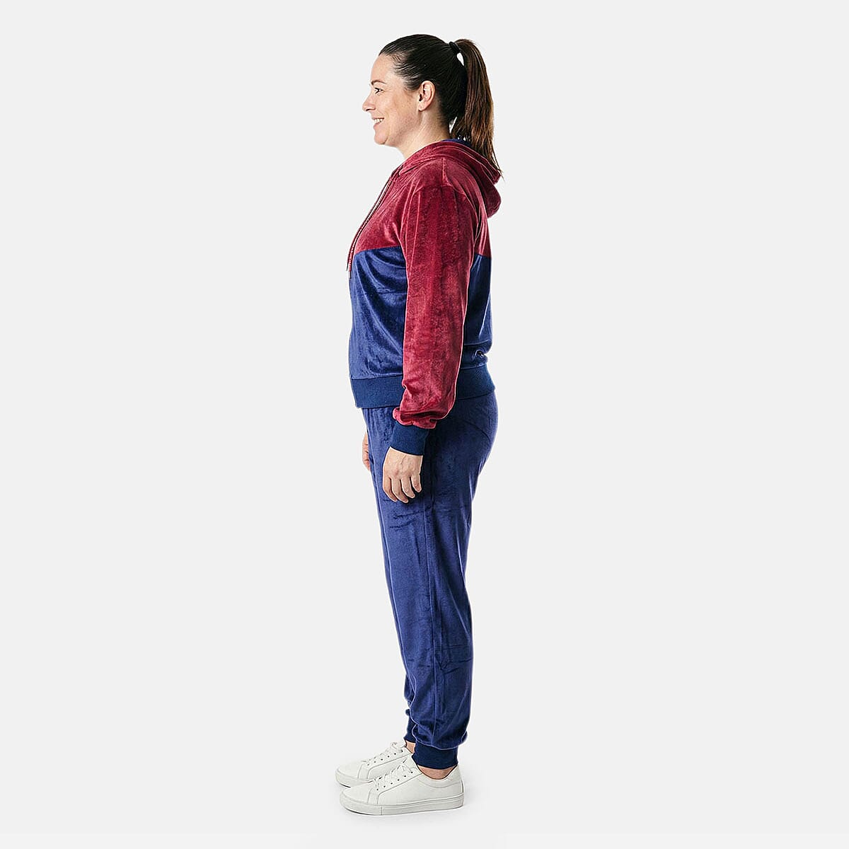 Lee Hanton 2 Piece Color Block Valour Set- Navy and Burgundy - M image number 3