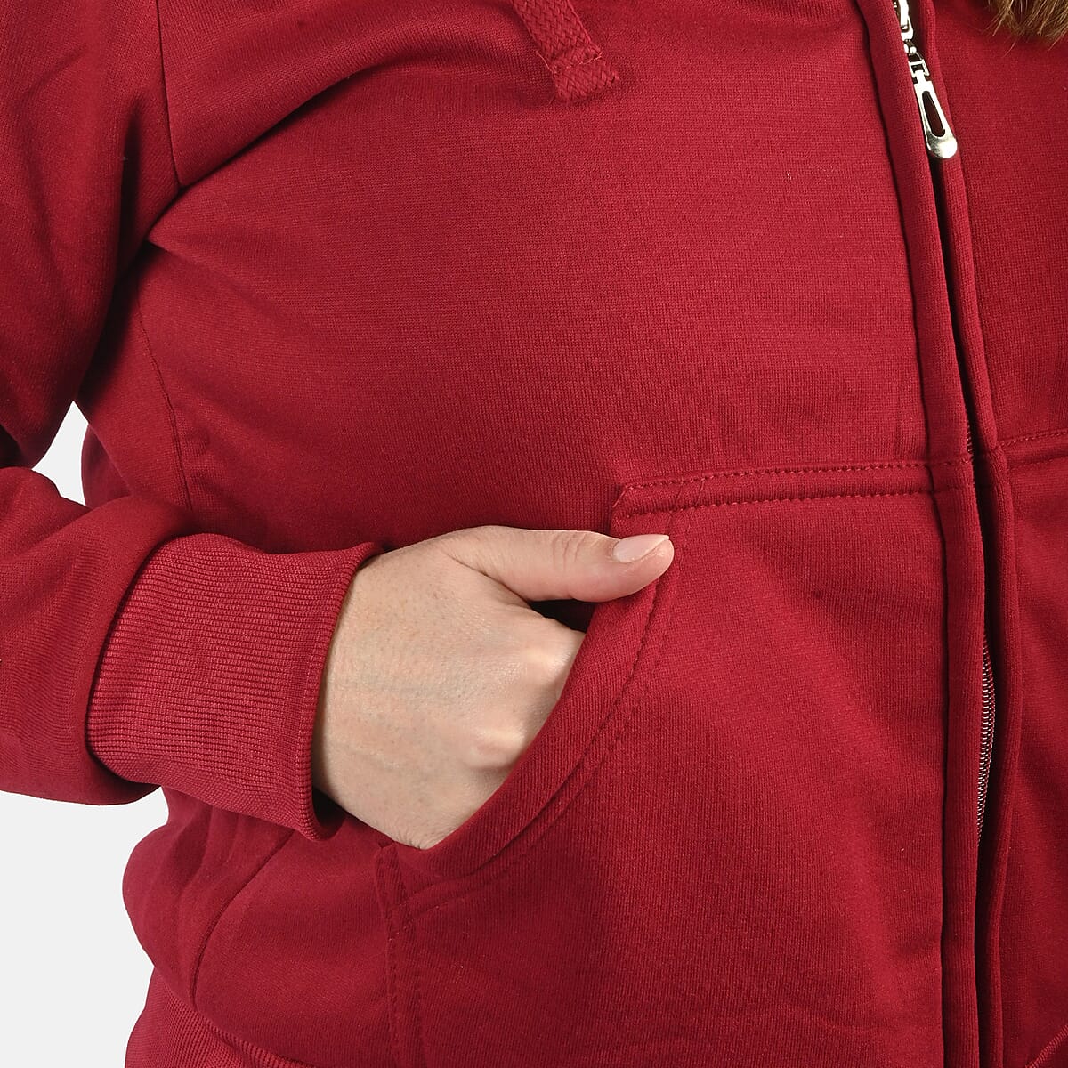 Hanton International Wine Women's Sherpa Lined 2 Piece Set - 1XL image number 4