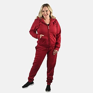 Hanton International Wine Women's Sherpa Lined 2 Piece Set - 3XL