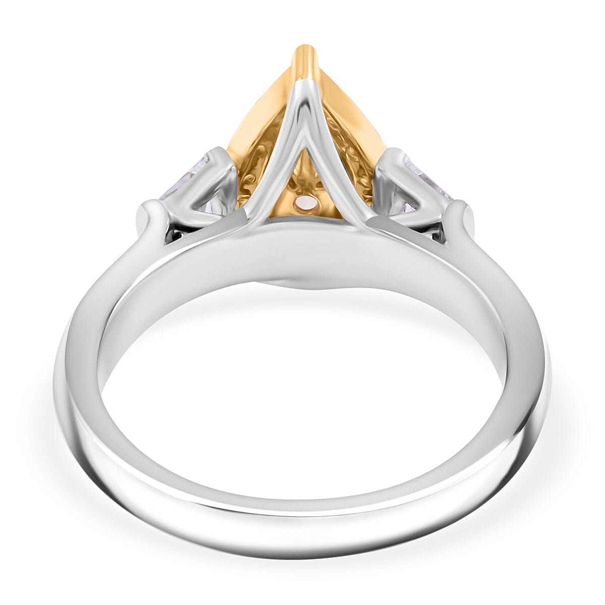 Modani Yellow Diamond and White Diamond 1.06 ctw Ring in 950 Platinum and 18K Yellow Gold (Size 6.0) 8.30 Grams image number 4