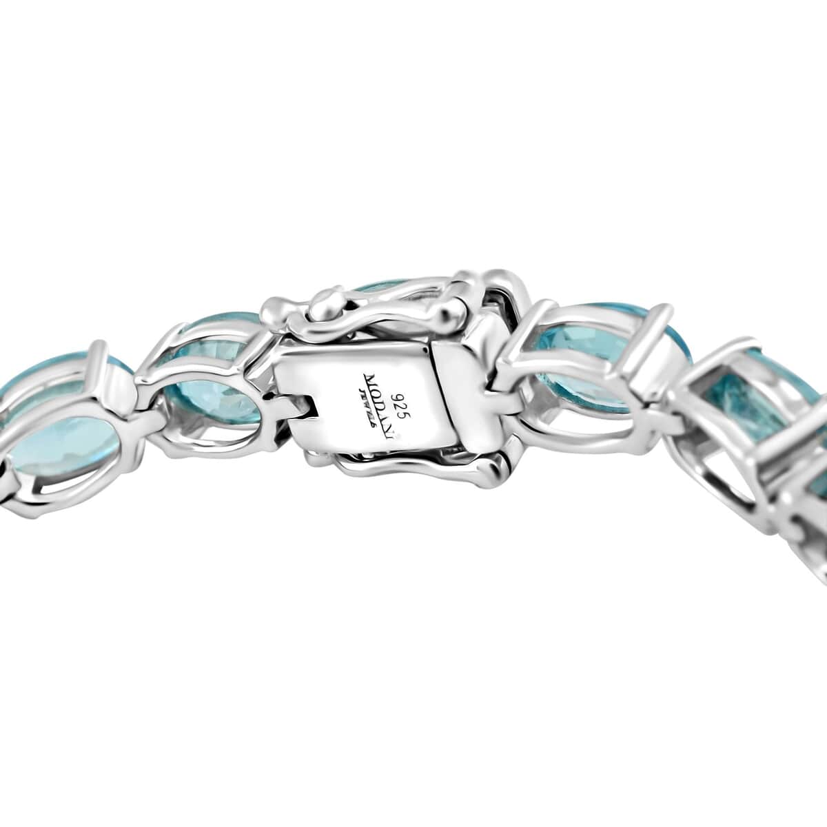 Modani Blue Zircon 24.05 ctw Bracelet in Sterling Silver (7.00 In) (Del. in 10-12 Days) image number 2