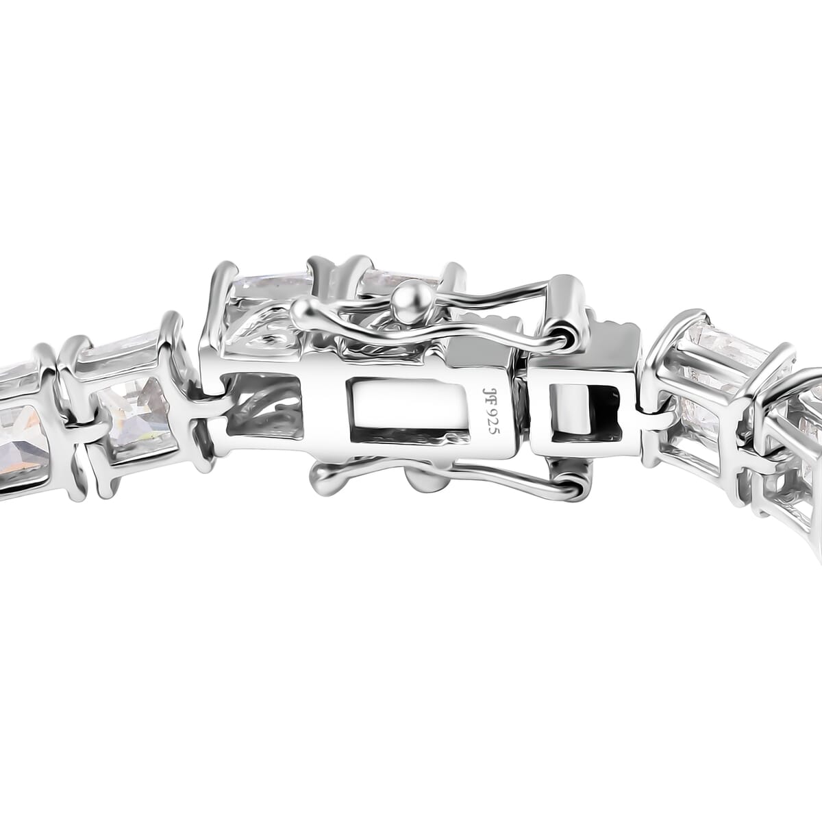 J Francis Embellished with Zirconia by Swarovski 39.50 ctw Bracelet in Rhodium Over Sterling Silver (6.50 In) image number 3