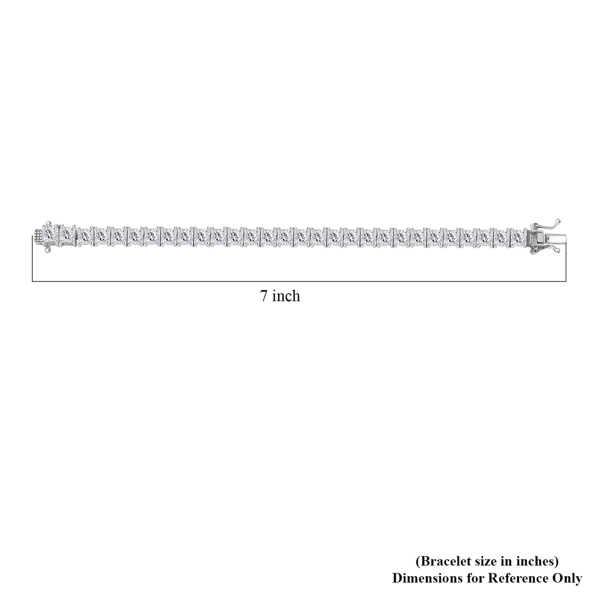J Francis Embellished with Zirconia by Swarovski 39.50 ctw Bracelet in Rhodium Over Sterling Silver (6.50 In) image number 4