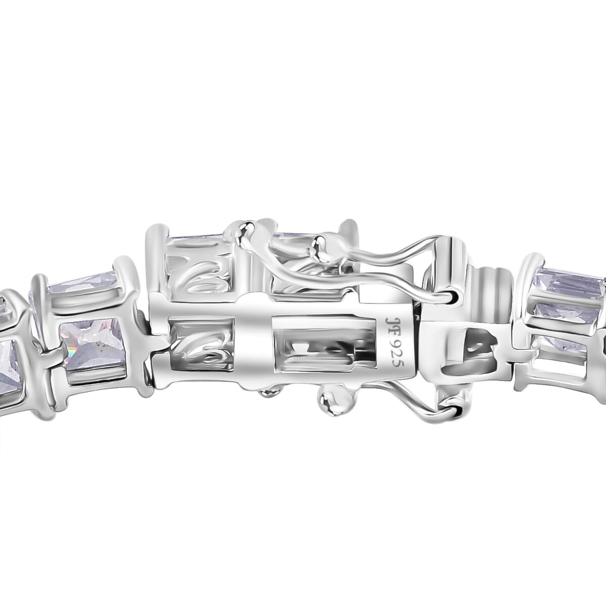 J Francis Embellished with Zirconia by Swarovski 48.50 ctw Bracelet in Rhodium Over Sterling Silver (8.00 In) image number 3