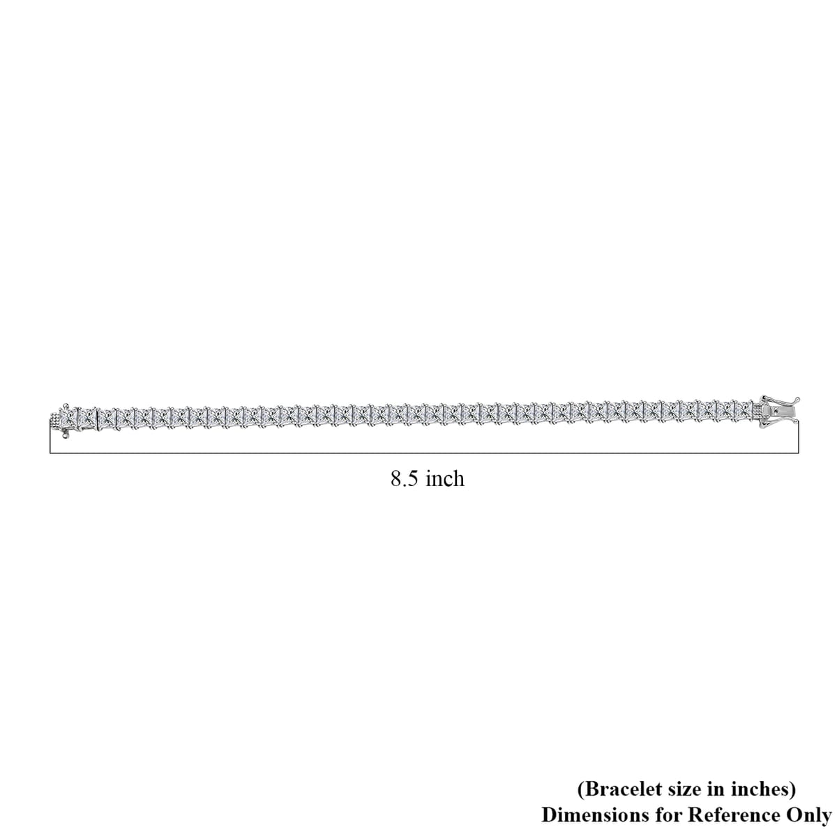 J Francis Embellished with Zirconia by Swarovski 48.50 ctw Bracelet in Rhodium Over Sterling Silver (8.00 In) image number 4