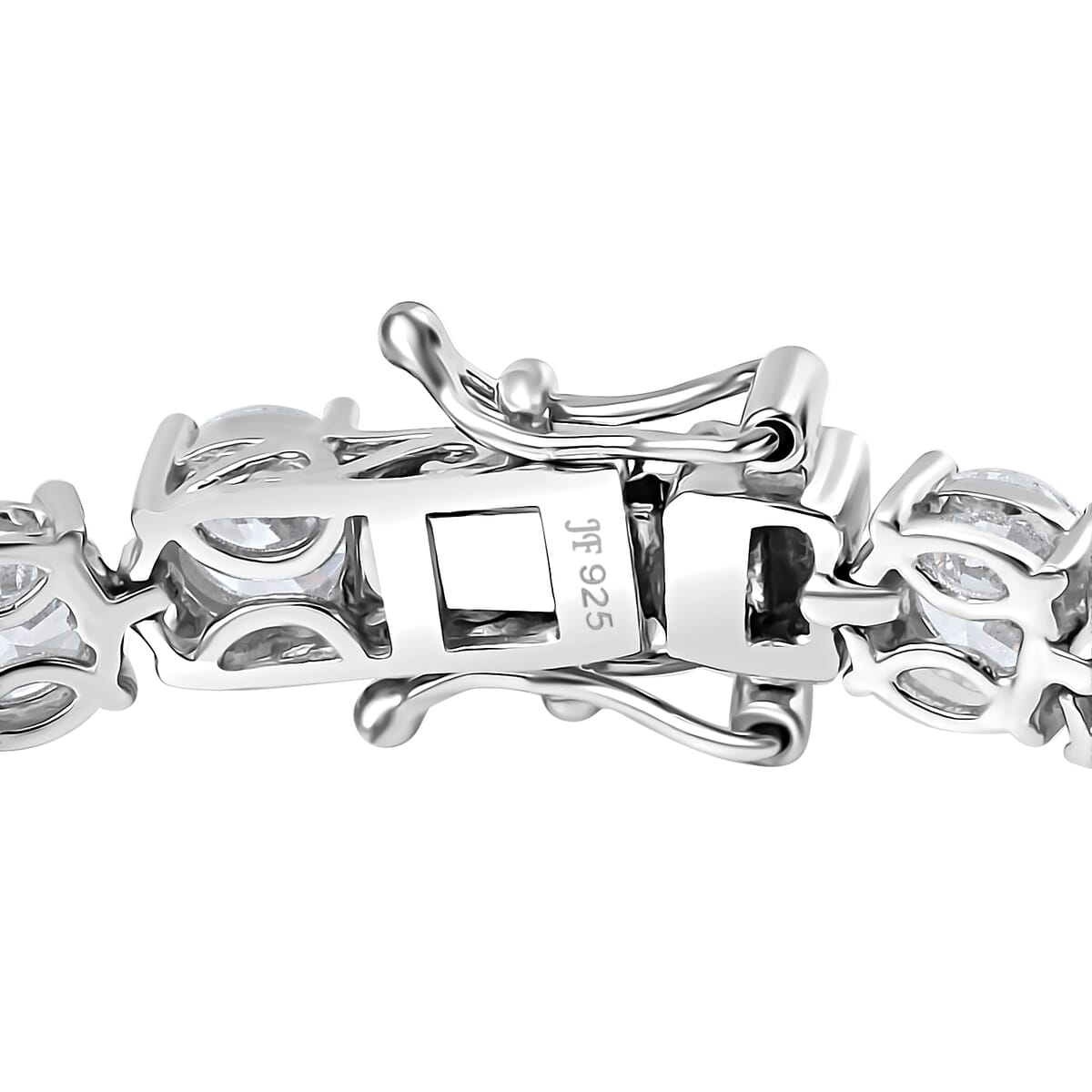 J Francis Embellished with Zirconia by Swarovski 25.15 ctw Bracelet in Rhodium Over Sterling Silver (6.50 In) image number 3