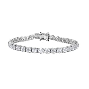 J Francis Embellished with Zirconia by Swarovski 30.40 ctw Celestial Radiance Bracelet in Rhodium Over Sterling Silver (7.25 In)