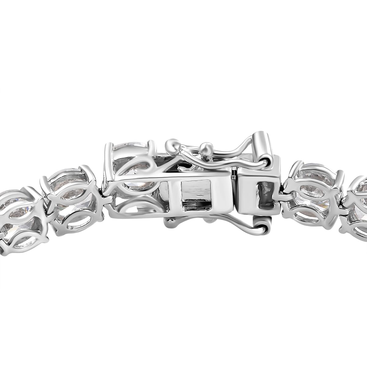 J Francis Embellished with Zirconia by Swarovski Bracelet in Rhodium Over Sterling Silver (6.50 In) 25.15 ctw image number 3