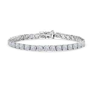 J Francis Embellished with Zirconia by Swarovski 31.25 ctw Celestial Radiance Bracelet in Rhodium Over Sterling Silver (8.00 In)