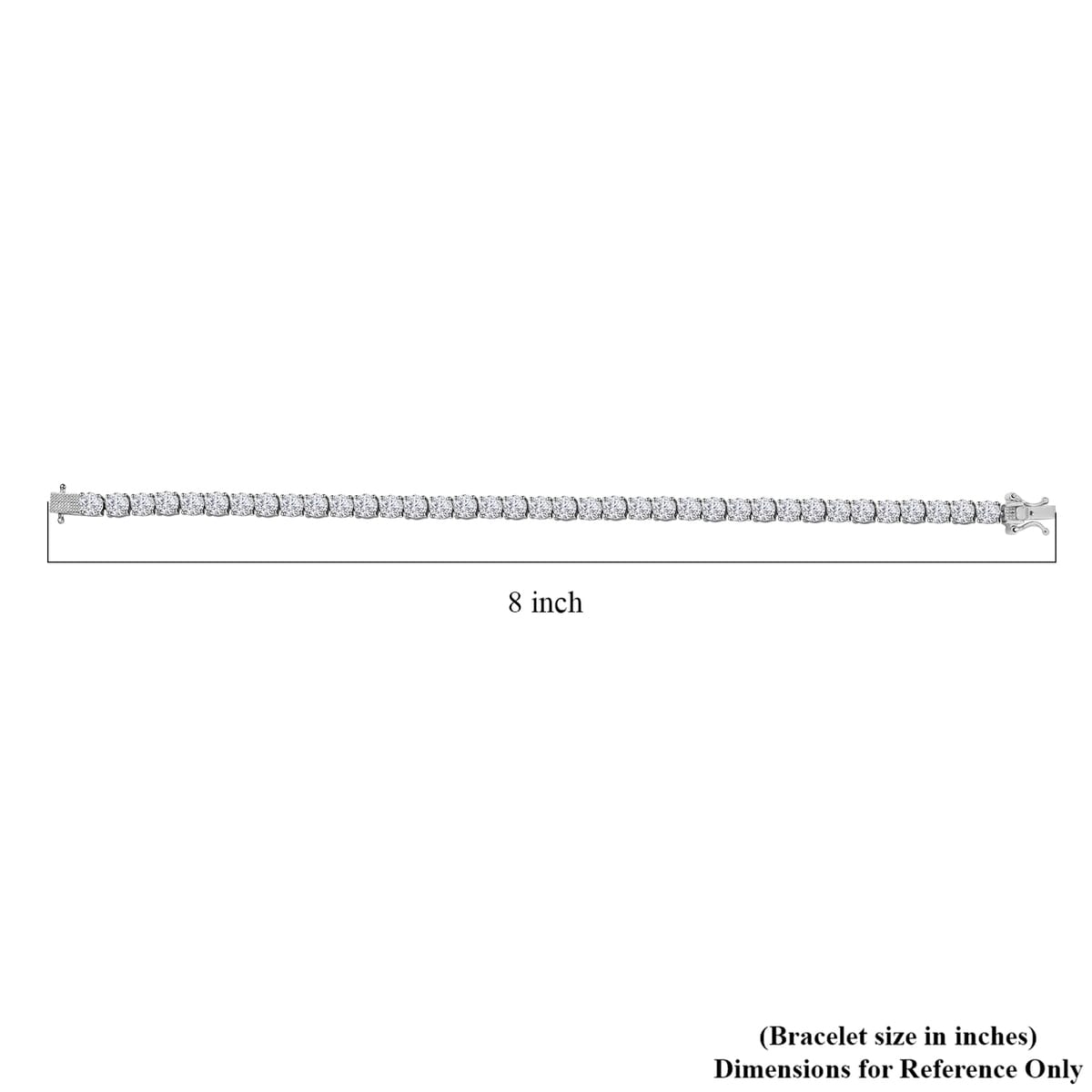 J Francis Embellished with Zirconia by Swarovski 31.25 ctw Bracelet in Rhodium Over Sterling Silver (8.00 In) image number 4