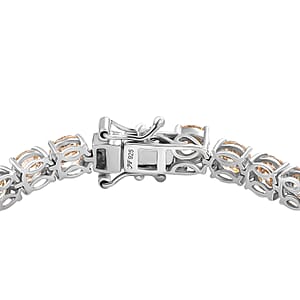 J Francis Embellished with Fancy Yellow Zirconia by Swarovski Bracelet in Rhodium Over Sterling Silver (7.25 In) 28.75 ctw