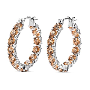J Francis Embellished with Fancy Yellow Zirconia by Swarovski 24.40 ctw Celestial Radiance Earrings in Rhodium Over Sterling Silver