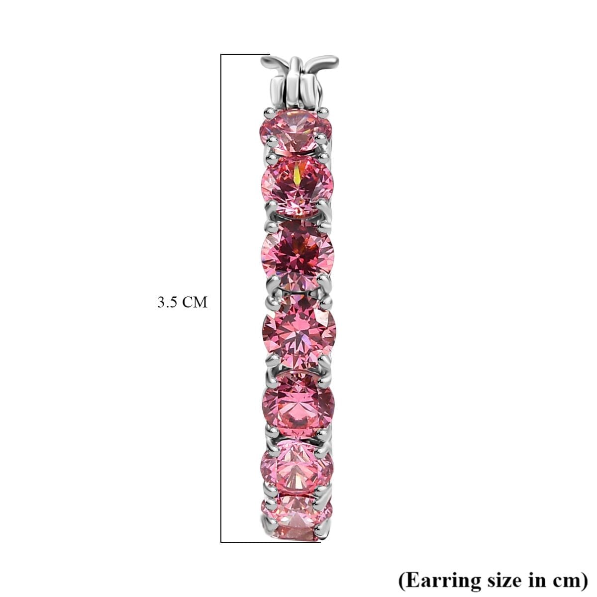 J Francis Embellished with Pink Zirconia by Swarovski 25.00 ctw Celestial Radiance Earrings in Rhodium Over Sterling Silver image number 5