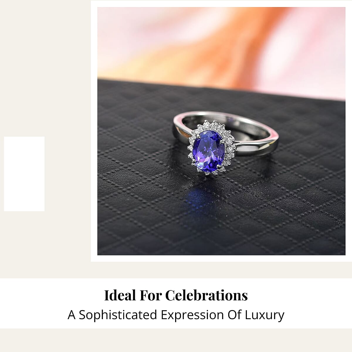 Certified & Appraised Rhapsody 950 Platinum Asscher Cut AAAA Tanzanite, Diamond (E-F, VS) Ring (Size 4.0) (4.88 g) 2.14 ctw image number 5