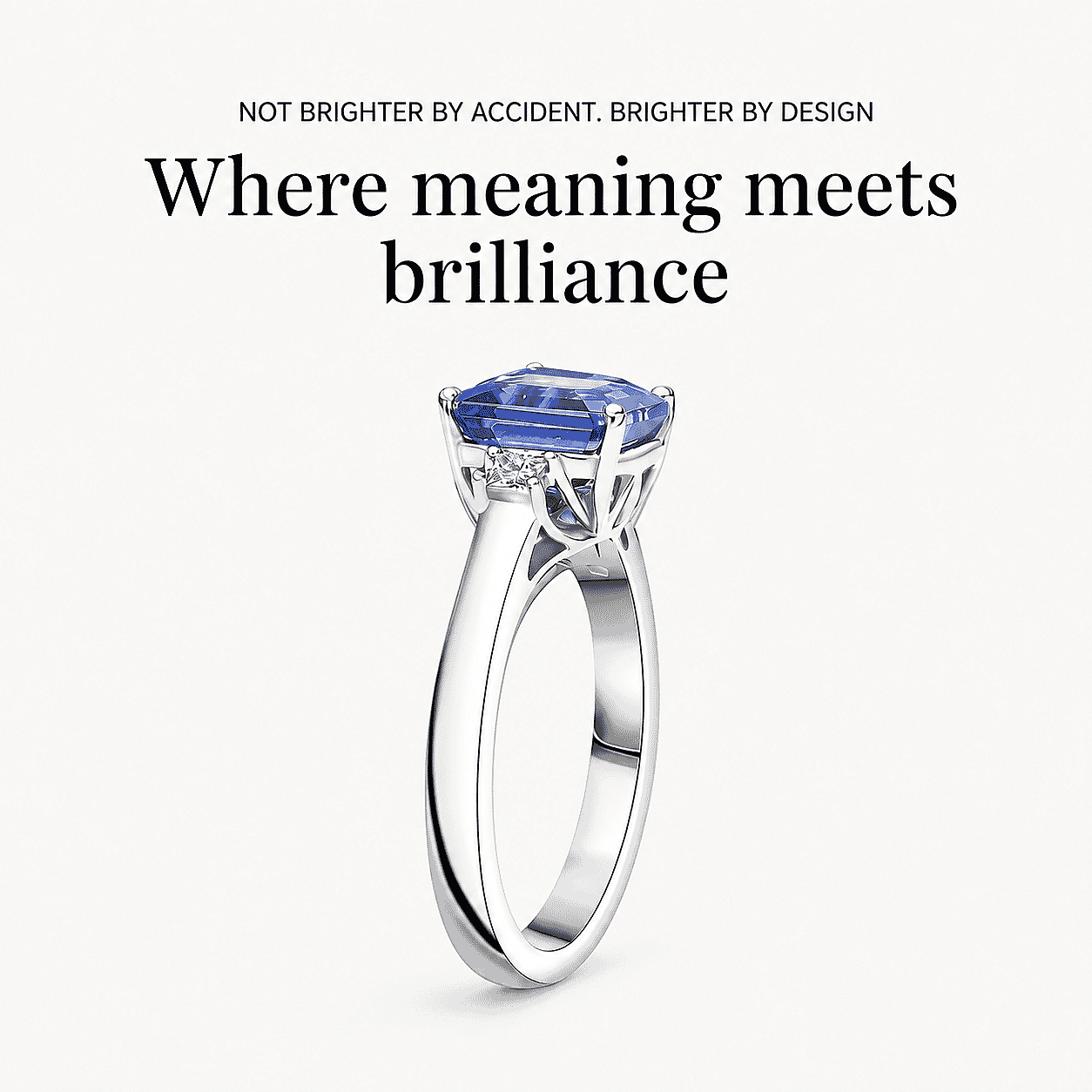 Certified & Appraised Rhapsody 950 Platinum Asscher Cut AAAA Tanzanite, Diamond (E-F, VS) Ring (Size 6.5) (4.88 g) 2.14 ctw