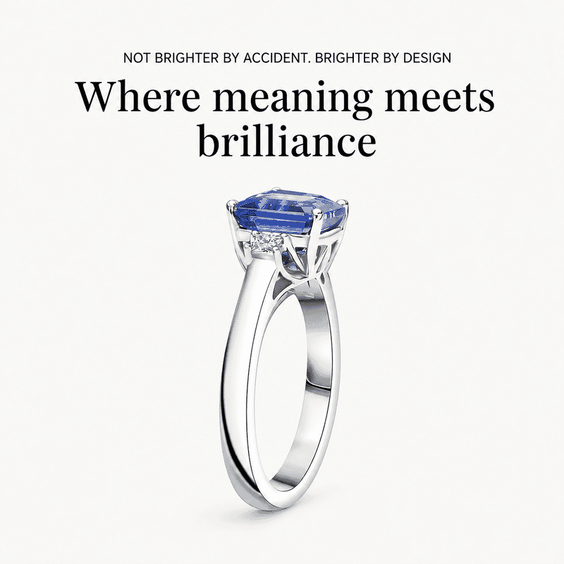 Certified & Appraised Rhapsody 950 Platinum Asscher Cut AAAA Tanzanite, Diamond (E-F, VS) Ring (Size 6.5) (4.88 g) 2.14 ctw
