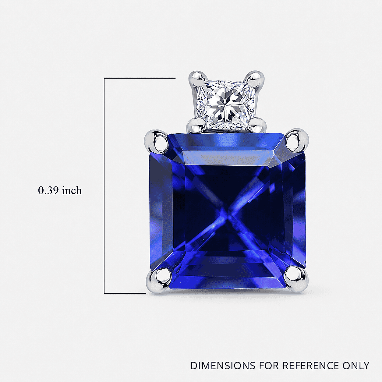 Certified & Appraised Rhapsody Asscher Cut AAAA Tanzanite and E-F VS Diamond 2.69 ctw Earrings in 950 Platinum