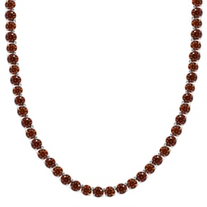 J Francis Embellished with Caramel Zirconia by Swarovski 71.40 ctw Celestial Radiance Necklace in Rhodium Over Sterling Silver 18 Inches