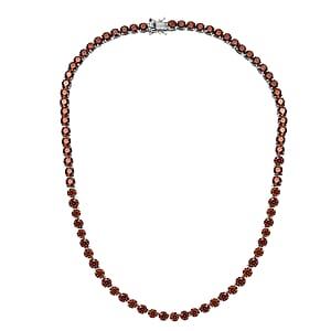 J Francis Embellished with Caramel Zirconia by Swarovski 71.40 ctw Celestial Radiance Necklace in Rhodium Over Sterling Silver 18 Inches