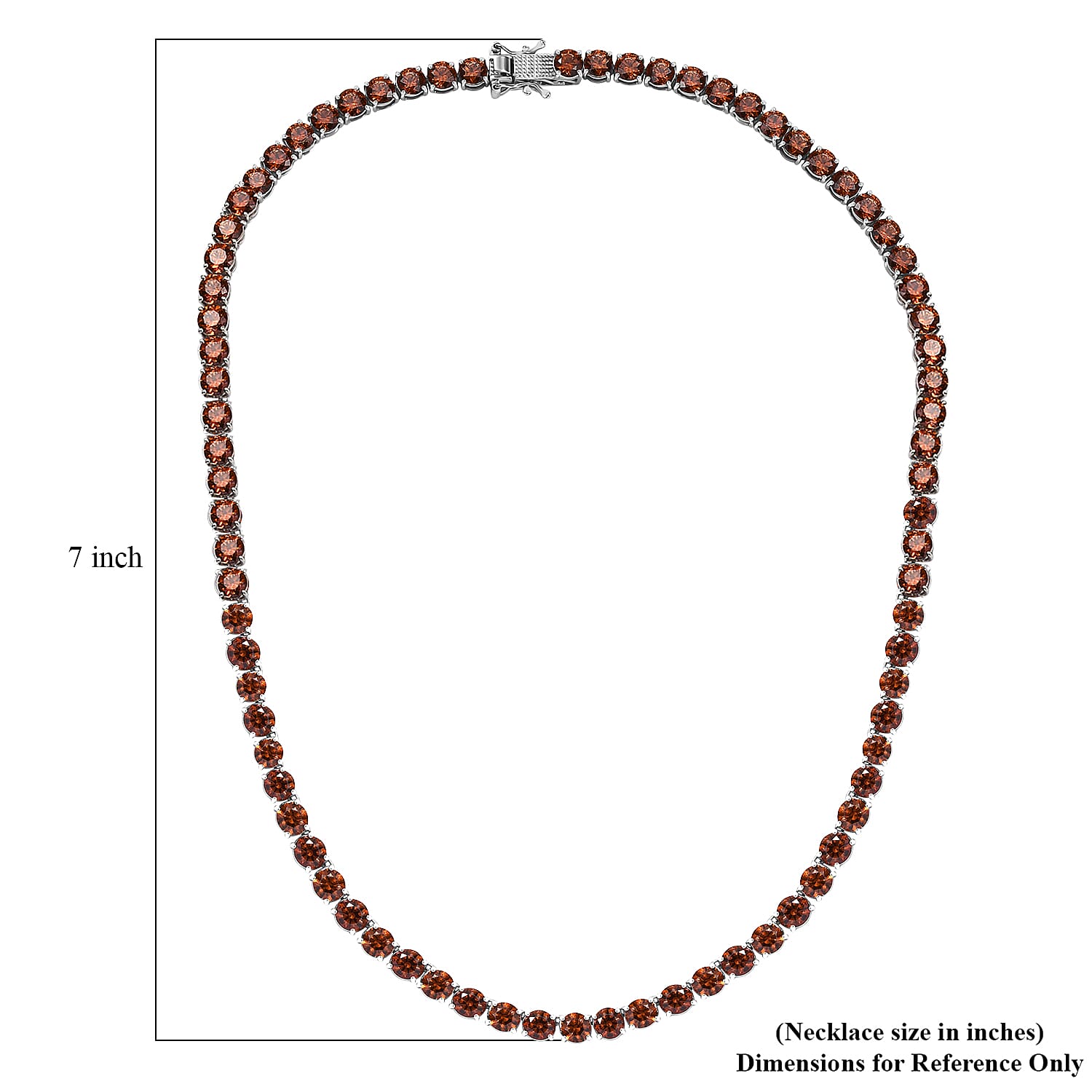 J Francis Embellished with Caramel Zirconia by Swarovski 71.40 ctw Celestial Radiance Necklace in Rhodium Over Sterling Silver 18 Inches