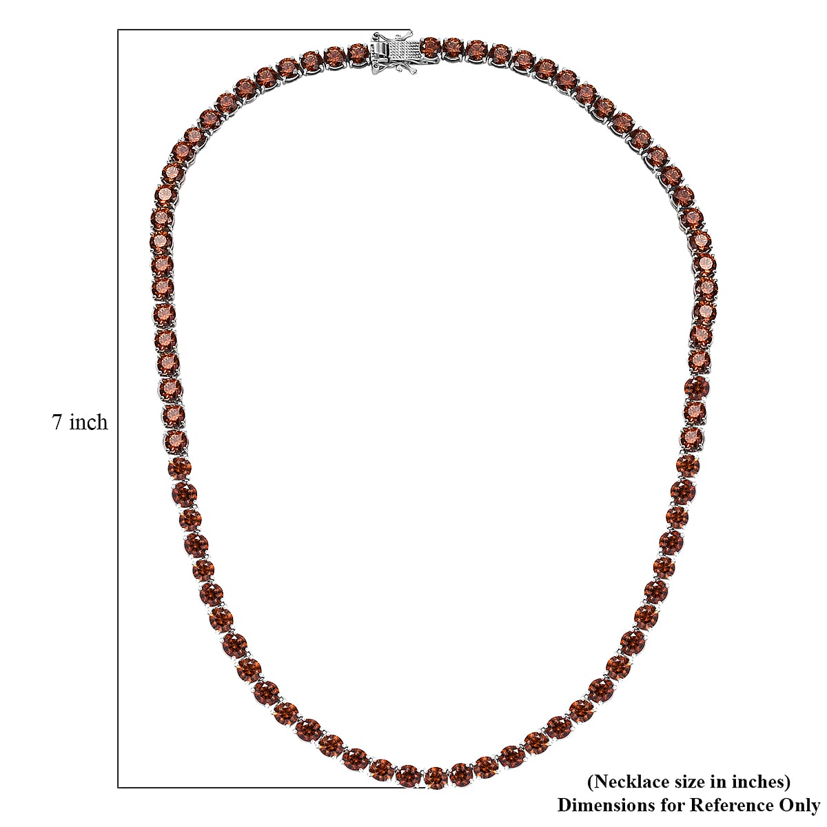 J Francis Embellished with Caramel Zirconia by Swarovski 71.40 ctw Celestial Radiance Necklace in Rhodium Over Sterling Silver 18 Inches image number 5