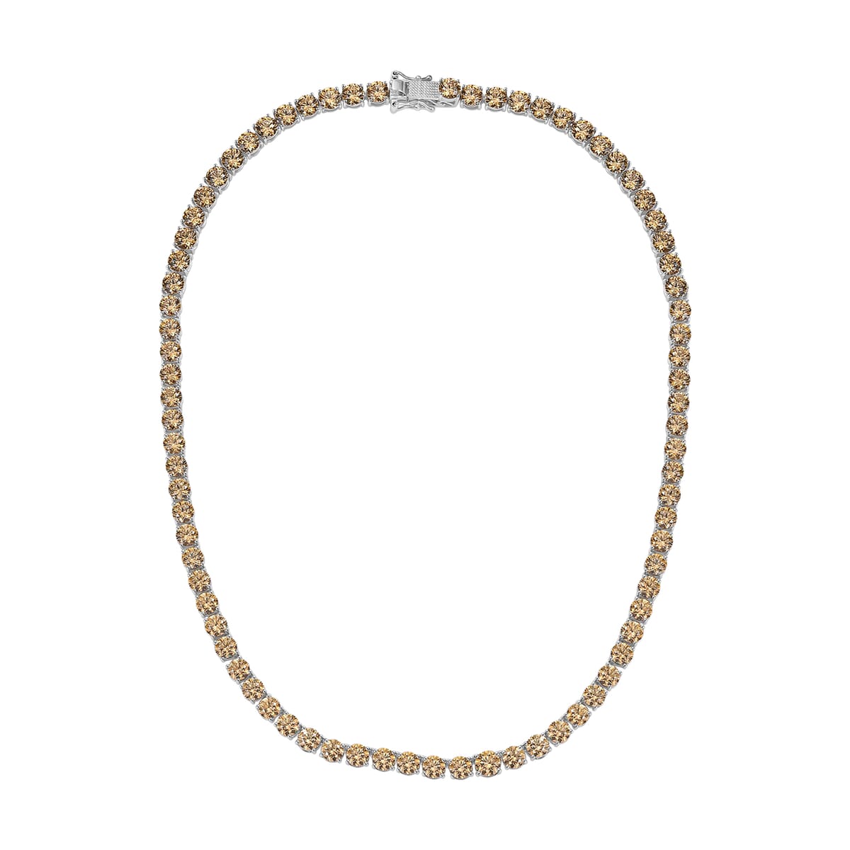 J Francis Embellished with Fancy Yellow Zirconia by Swarovski 73.25 ctw Celestial Radiance Necklace in Rhodium Over Sterling Silver 18 Inches image number 3