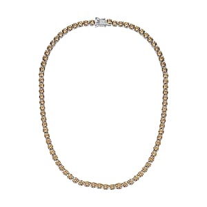 J Francis Embellished with Fancy Yellow Zirconia by Swarovski 73.25 ctw Celestial Radiance Necklace in Rhodium Over Sterling Silver 18 Inches