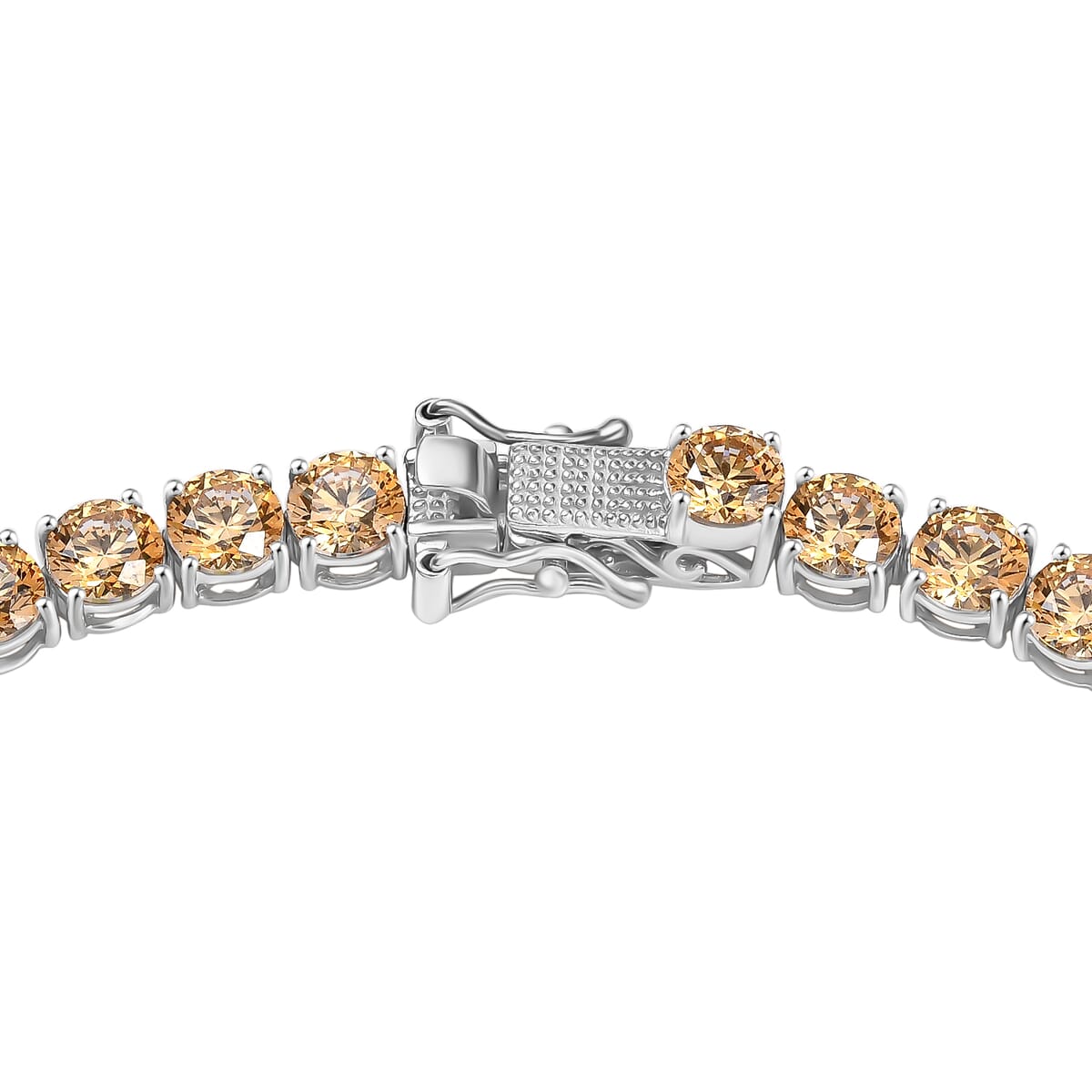 J Francis Embellished with Fancy Yellow Zirconia by Swarovski 73.25 ctw Celestial Radiance Necklace in Rhodium Over Sterling Silver 18 Inches image number 4