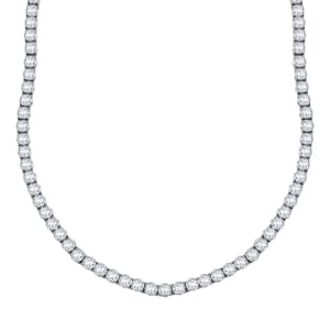 J Francis Embellished with Zirconia by Swarovski 72.90 ctw Celestial Radiance Necklace in Rhodium Over Sterling Silver 18 Inches