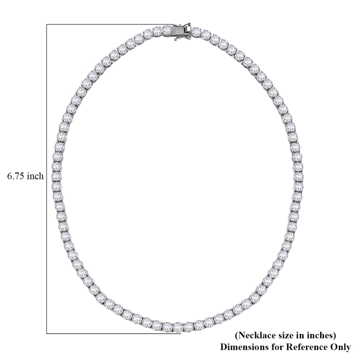 J Francis Embellished with Zirconia by Swarovski 72.90 ctw Celestial Radiance Necklace in Rhodium Over Sterling Silver 18 Inches image number 4