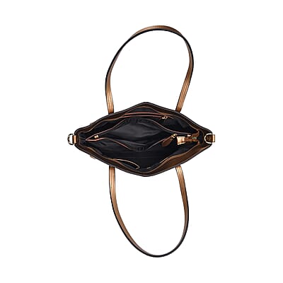 Closeout Deal Golden Genuine Leather Tote Bag