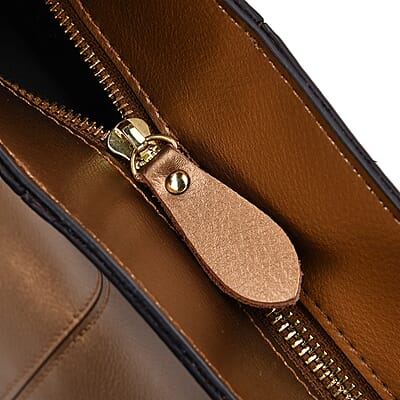 Closeout Deal Golden Genuine Leather Tote Bag