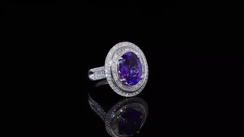 Doorbuster Certified & Appraised Rhapsody 950 Platinum AAAA Tanzanite, Diamond (E-F, VS2) Ring (Size 10.0) (11.30 g) 6.27 ctw