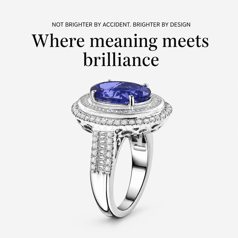 Certified & Appraised Rhapsody AAAA Tanzanite and E-F VS Diamond 6.32 ctw Ring in 950 Platinum (Size 10.0) 10.90 Grams