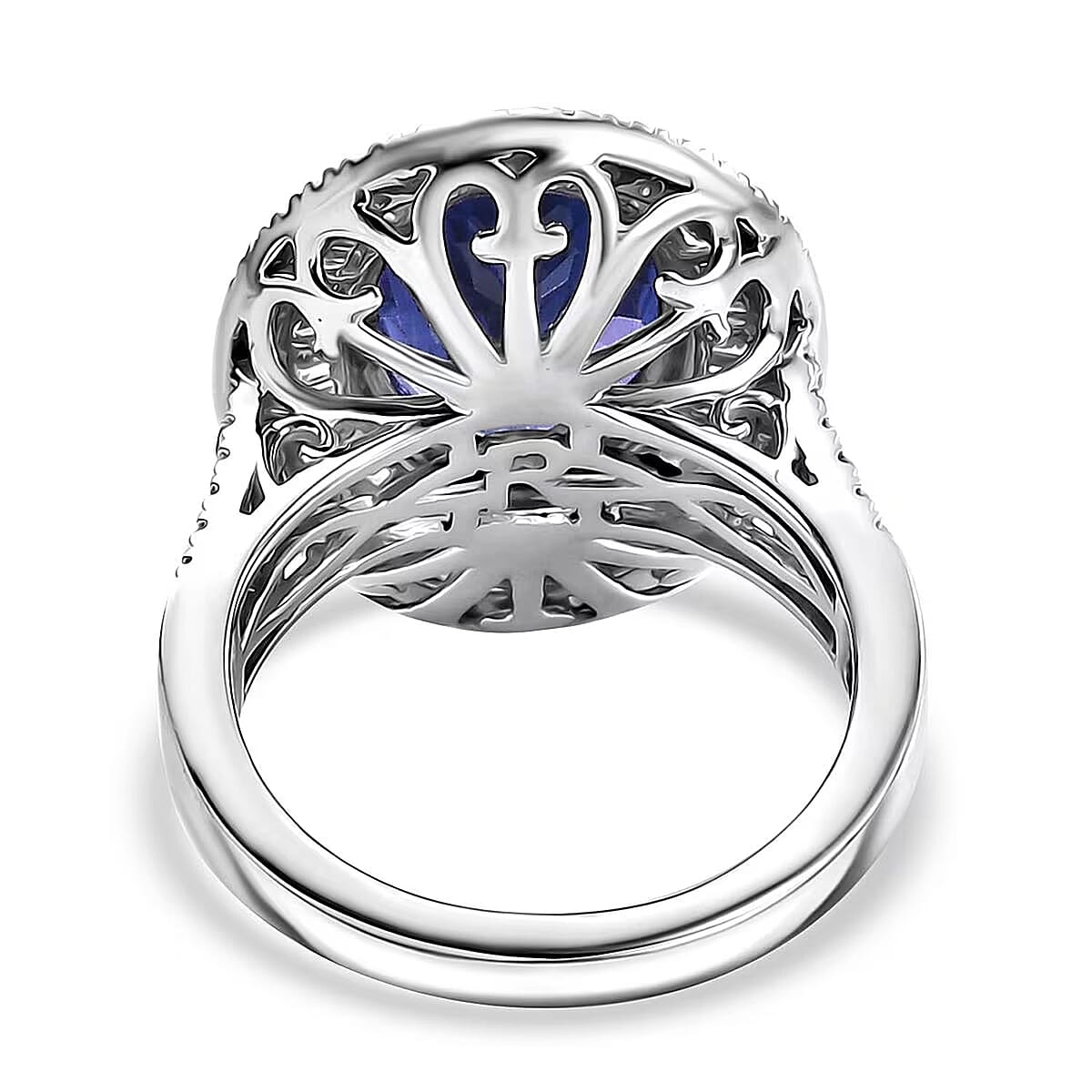 Doorbuster Certified & Appraised Rhapsody 950 Platinum AAAA Tanzanite, Diamond (E-F, VS2) Ring (Size 10.0) (11.30 g) 6.27 ctw image number 7