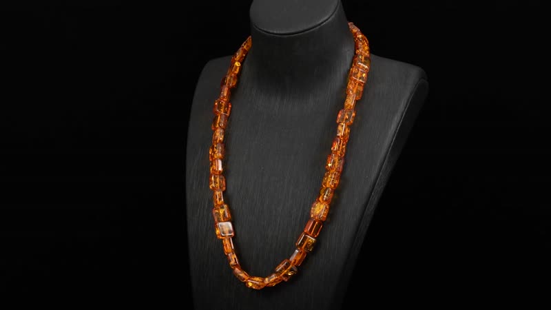 Amber  Stone Necklace 225.00 ctw