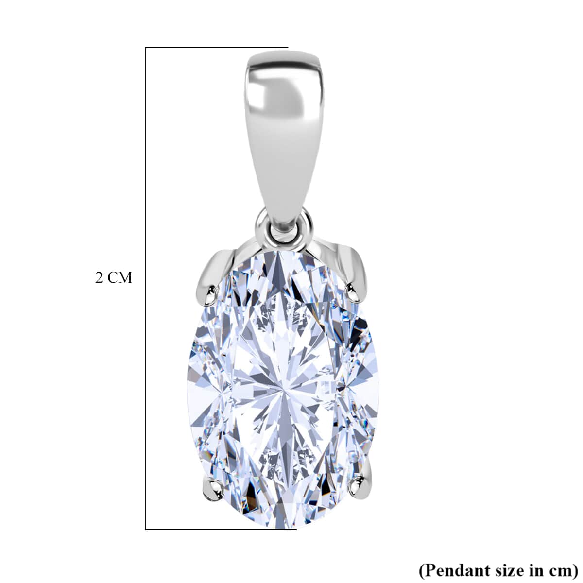 IGI Certified Luxuriant Lab Grown Diamond G VS2 3.00 ctw Solitaire Pendant in 950 Platinum image number 4