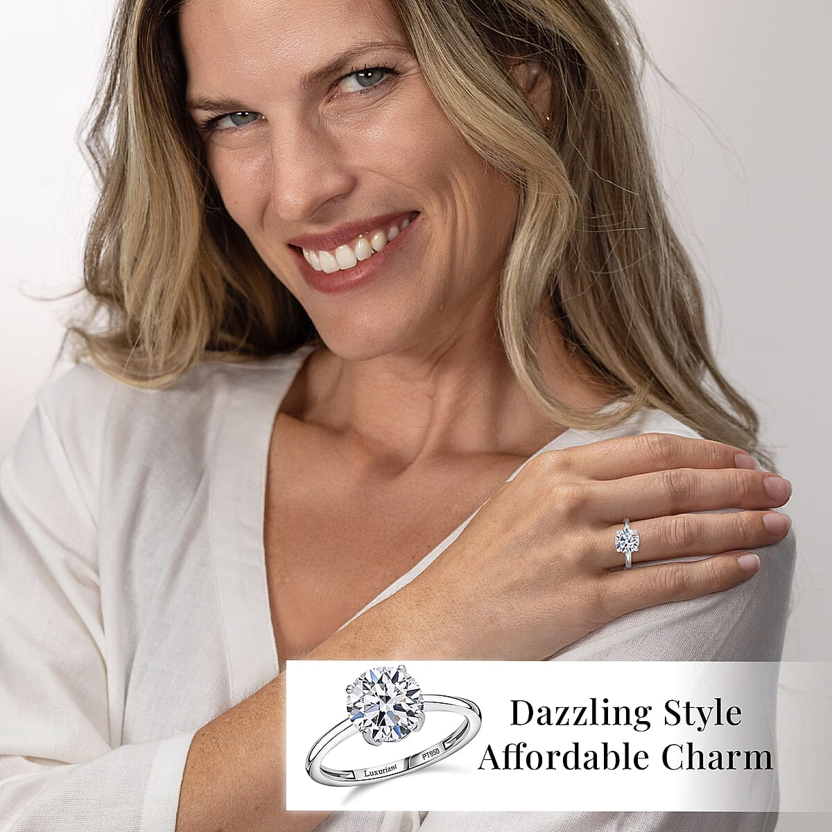 IGI Certified Luxuriant Lab Grown Diamond G VS2 3.00 ctw Solitaire Ring in 950 Platinum (Size 8.0) 4.90 Grams image number 1