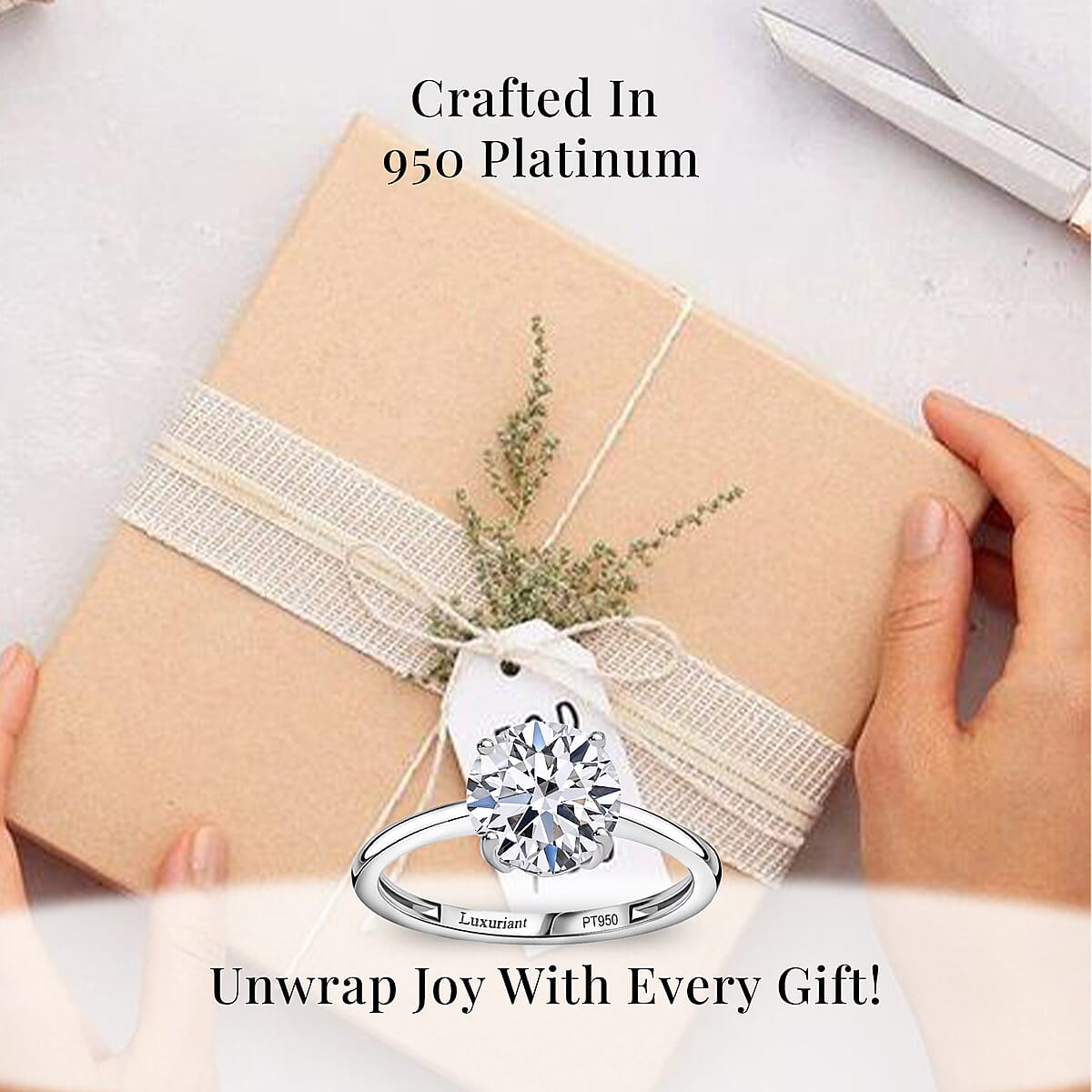 IGI Certified Luxuriant Lab Grown Diamond G VS2 3.00 ctw Solitaire Ring in 950 Platinum (Size 8.0) 4.90 Grams image number 2