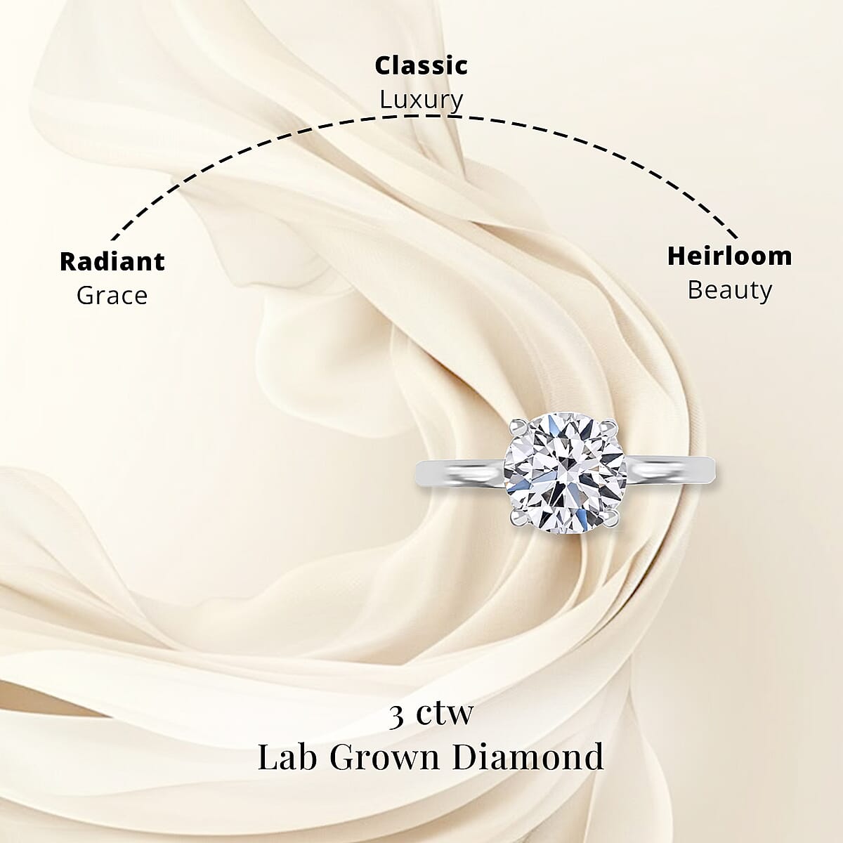 IGI Certified Luxuriant Lab Grown Diamond G VS2 3.00 ctw Solitaire Ring in 950 Platinum (Size 8.0) 4.90 Grams image number 4