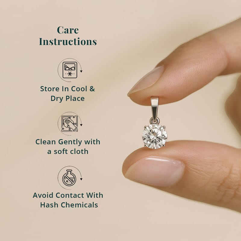 IGI Certified Luxuriant Lab Grown Diamond G VS2 3.00 ctw Solitaire Pendant without Chain in 950 Platinum