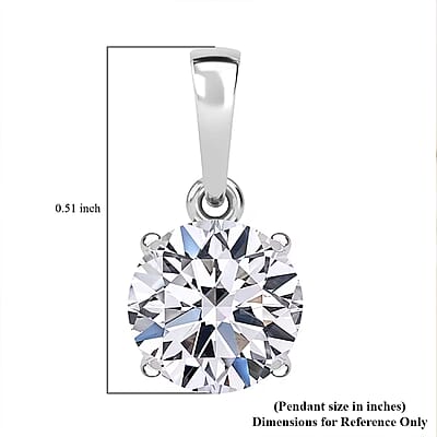 IGI Certified Luxuriant Lab Grown Diamond G VS2 3.00 ctw Solitaire Pendant without Chain in 950 Platinum