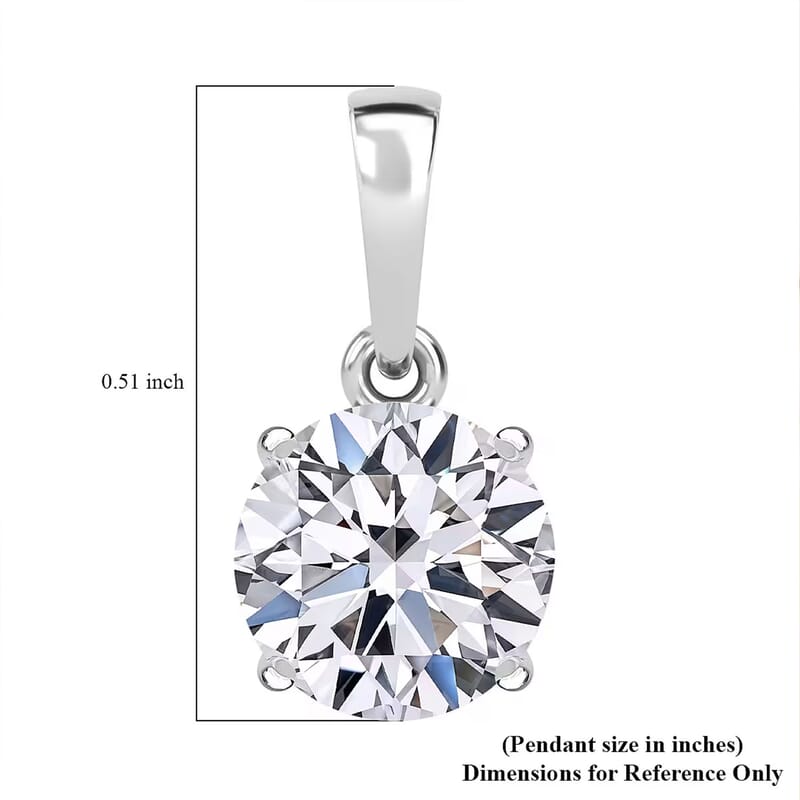 IGI Certified Luxuriant Lab Grown Diamond G VS2 3.00 ctw Solitaire Pendant without Chain in 950 Platinum